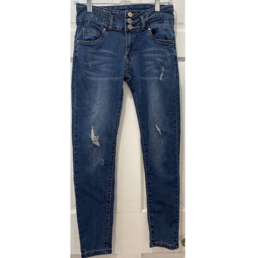 Love Republic Distressed Blue Juniors Jeans Size 7 Style# AA-74459